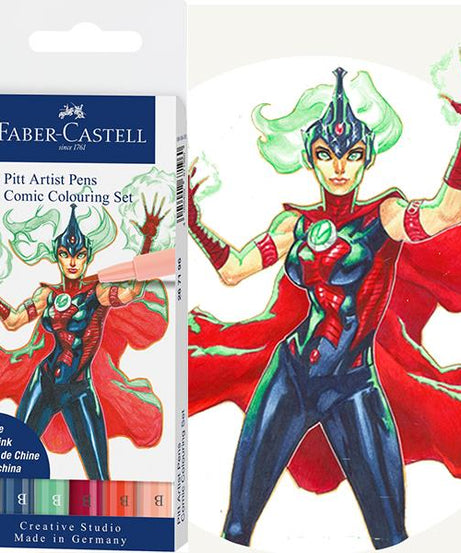 Pitt artist pen set 6 culori Comic Faber-Castell
