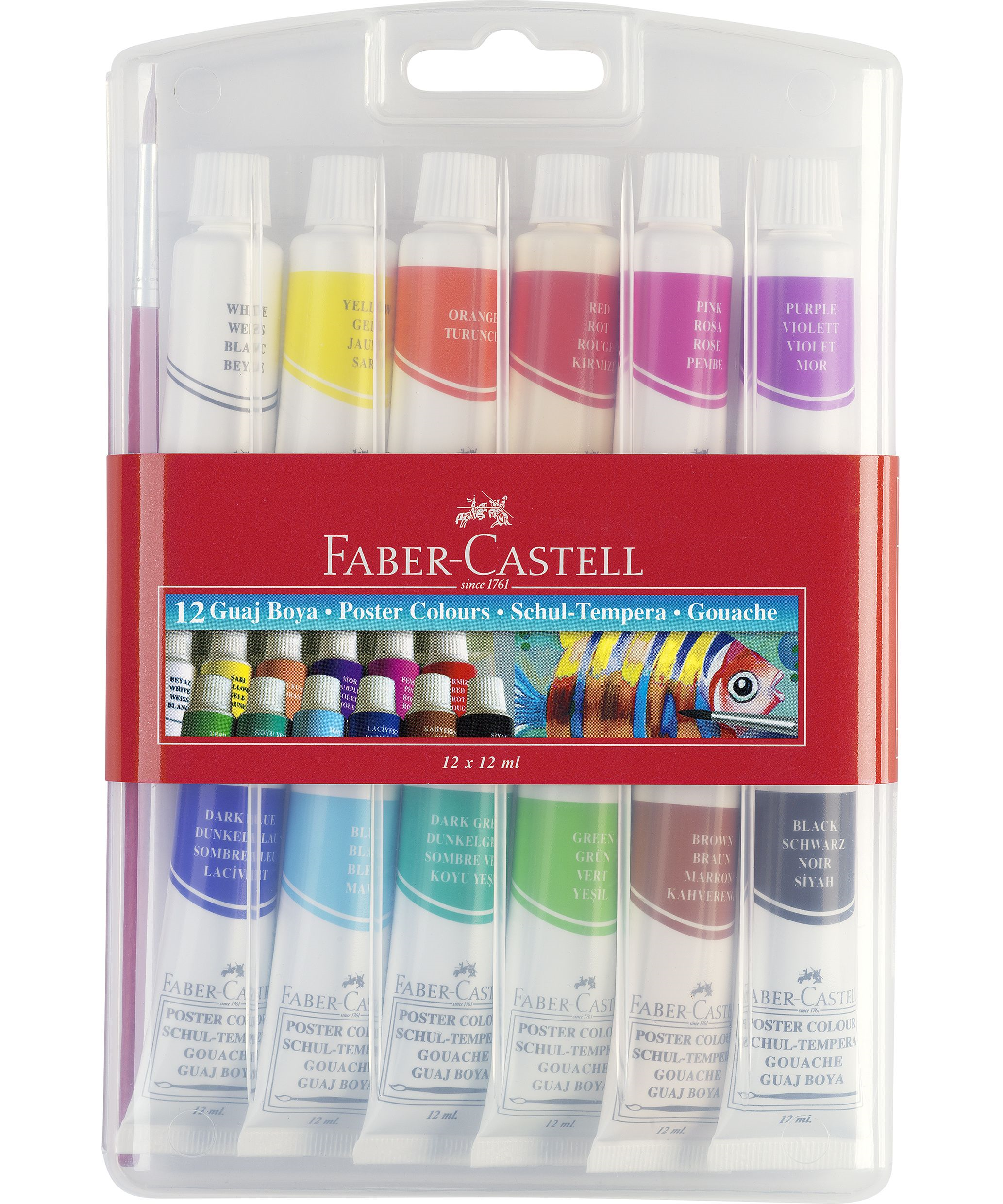 Tempera 12 culori 12 ml Faber-Castell