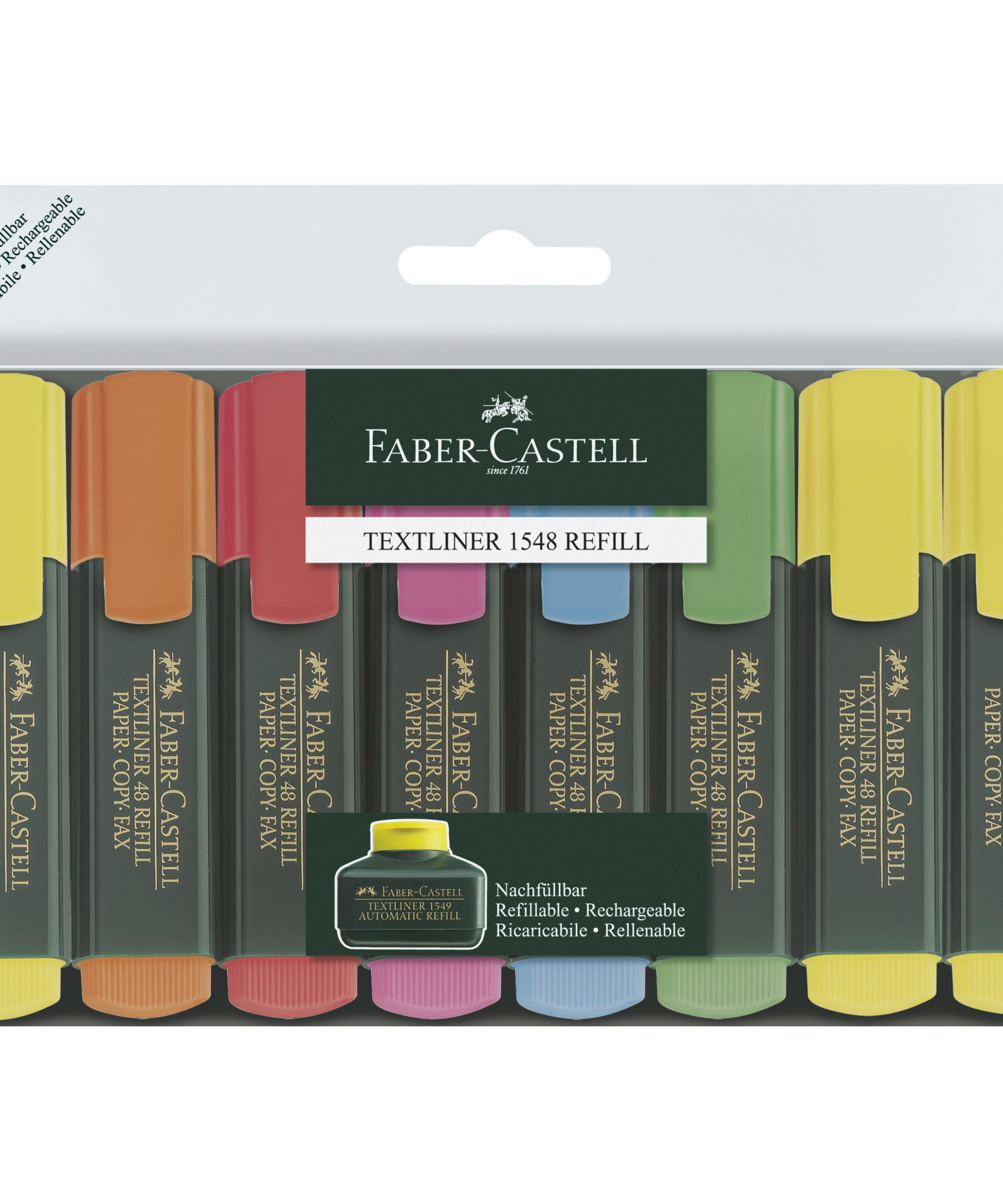 Textmarker evidentiator set 8 culori 1548 Faber-Castell