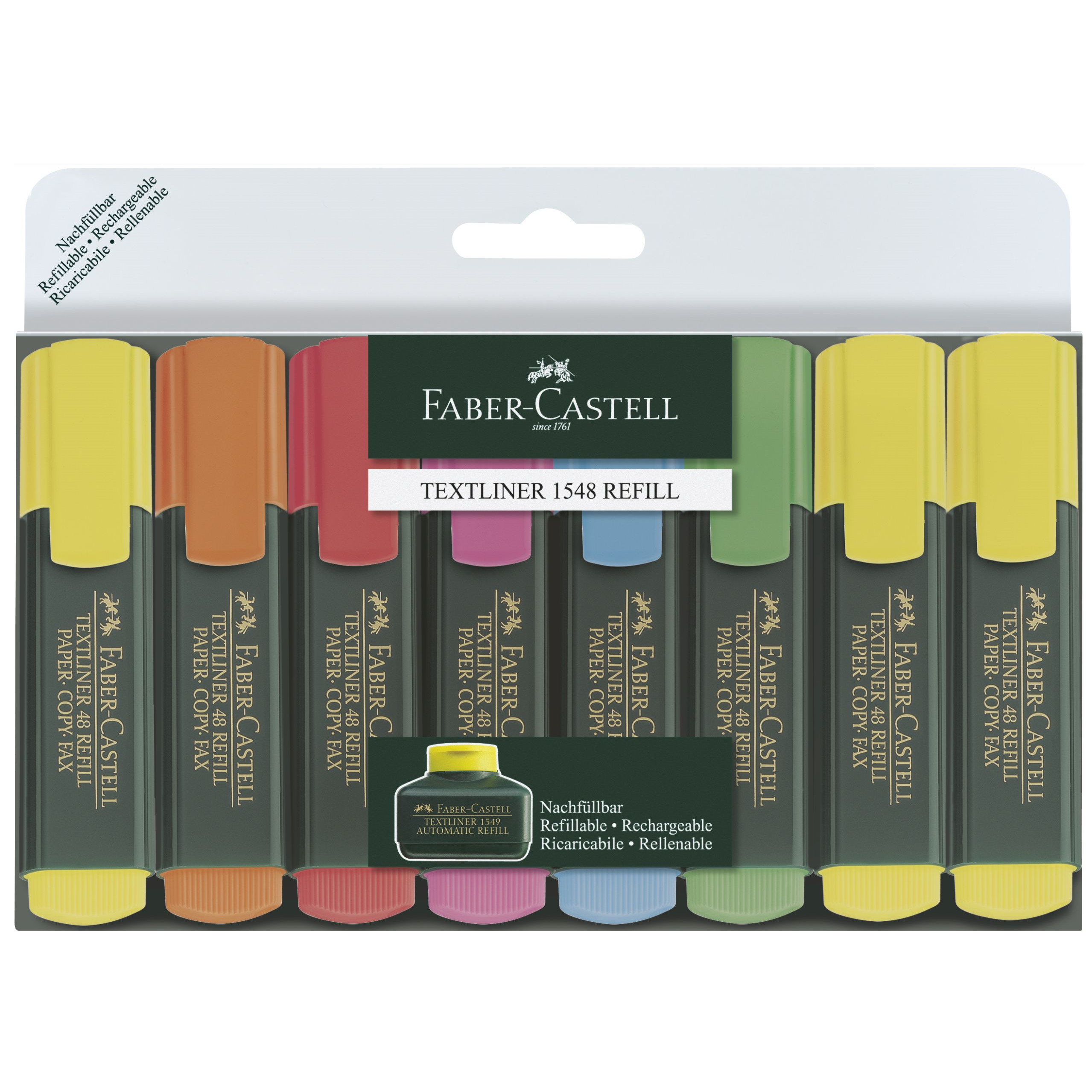 Textmarker evidentiator set 8 culori 1548 Faber-Castell