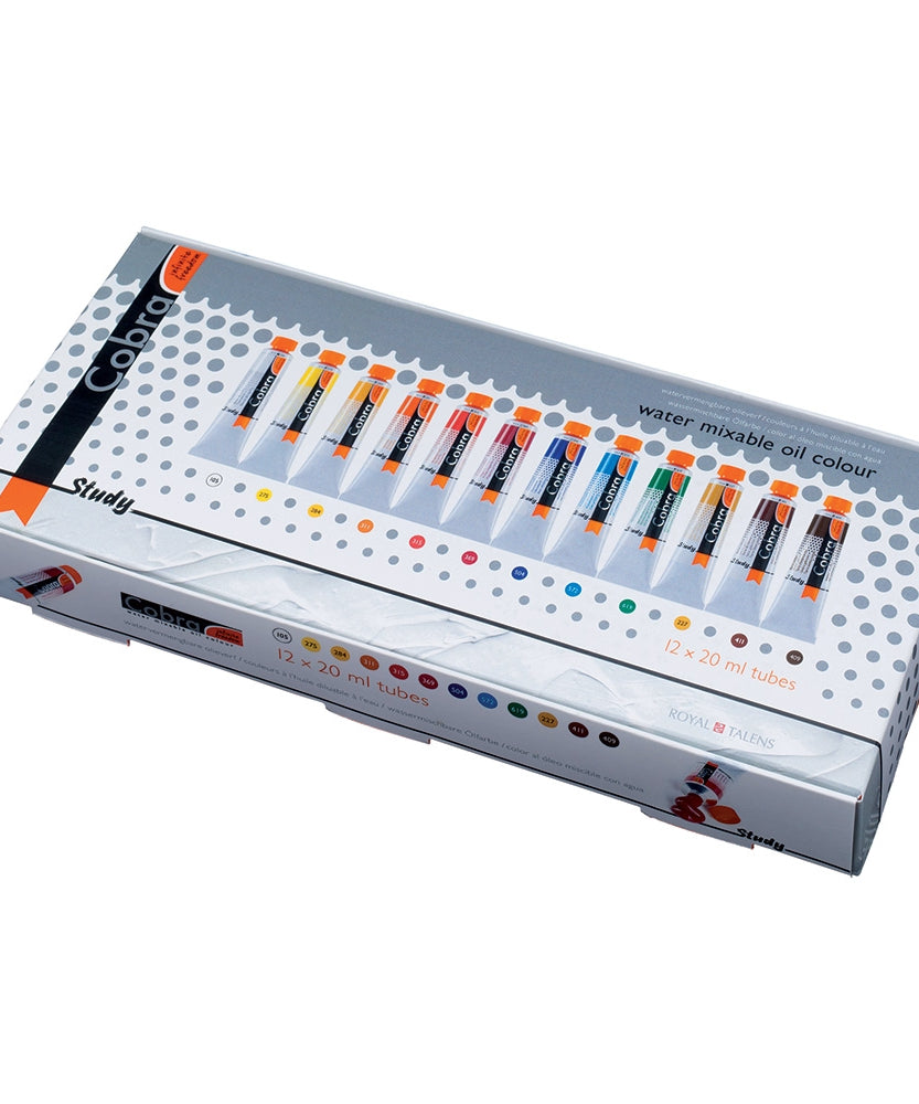Set culori ulei Cobra Study 12 x 20 ml.