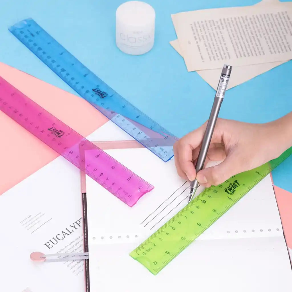 Rigla 30cm flexibila color Deli