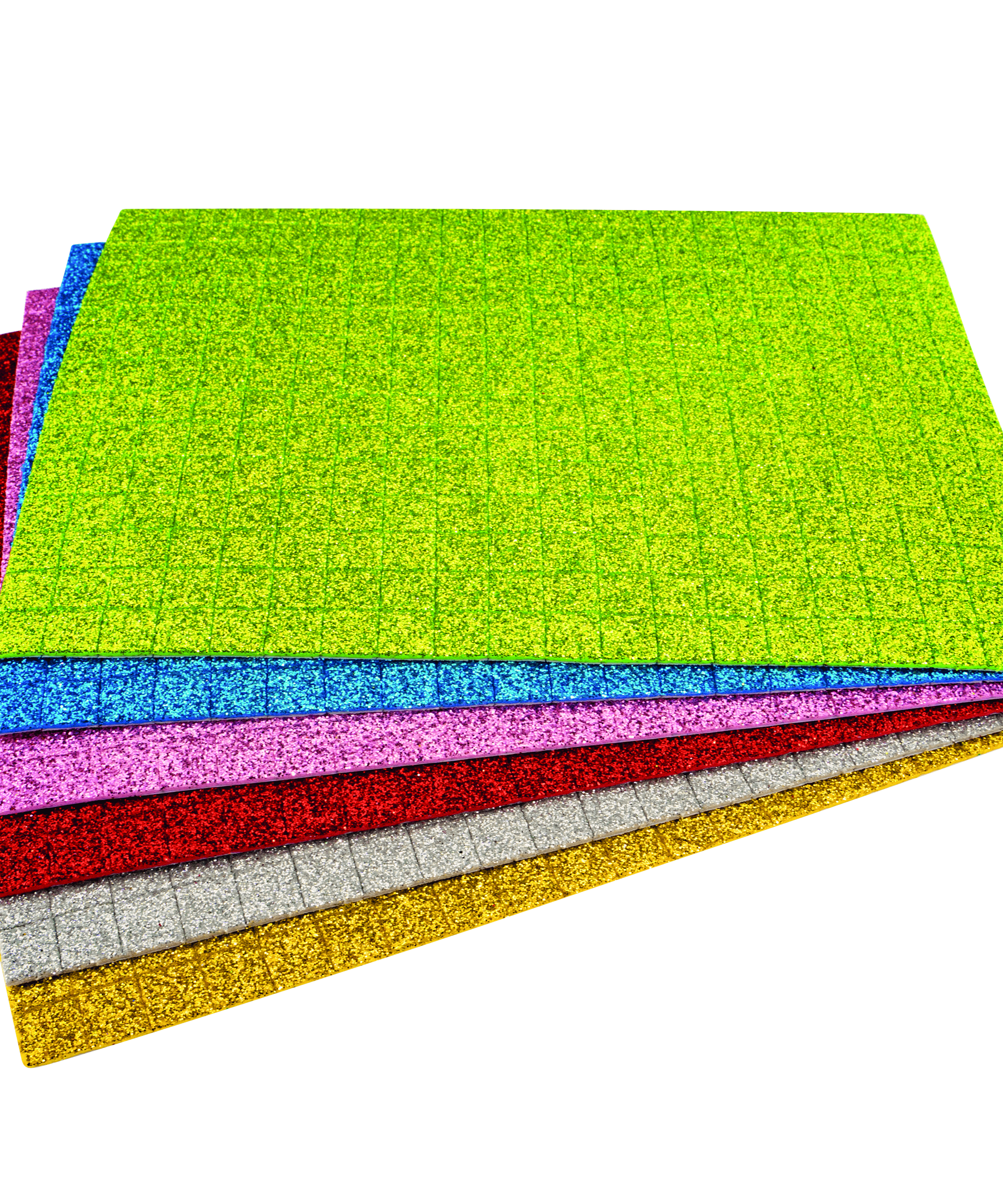 Foi gumate mozaic glitter 10 x 10 mm set 6 foi A5 EVA