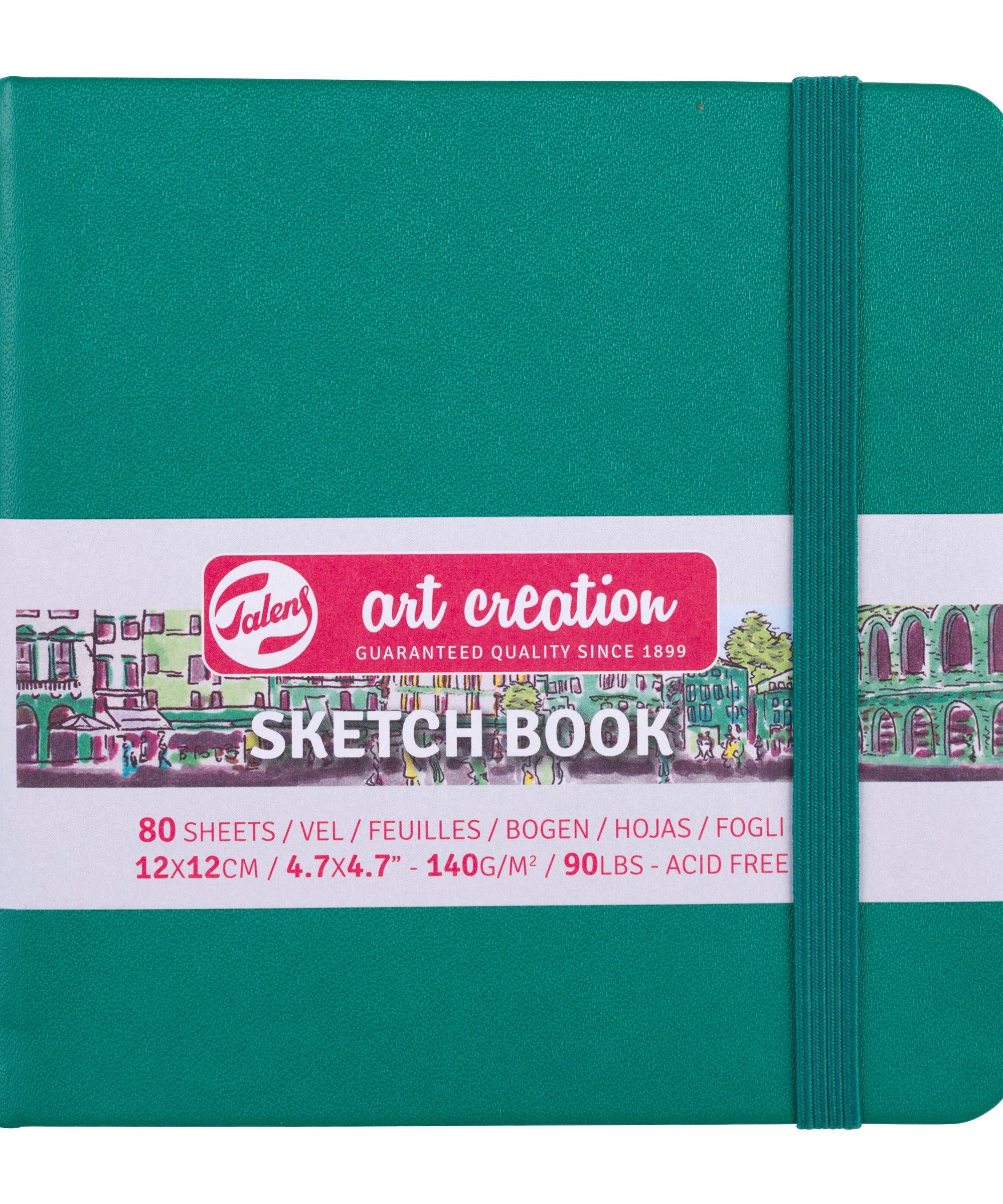 Caiet sketchbook Talens Art Creation Forest Green 12x12cm