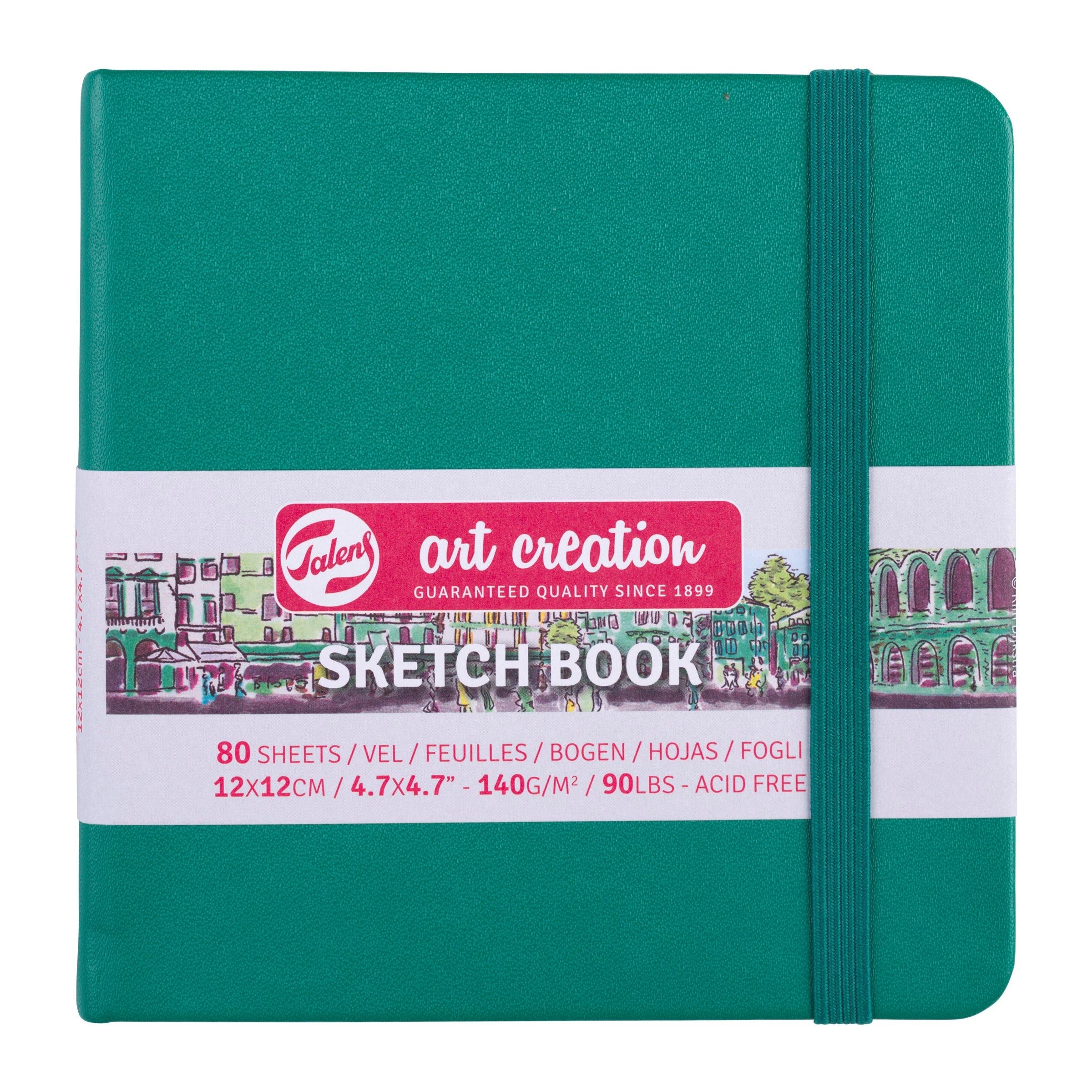 Caiet sketchbook Talens Art Creation Forest Green 12x12cm