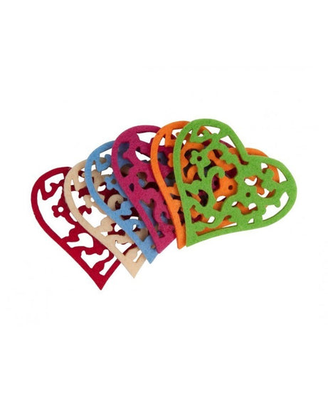 ACCESORII CREATIE FETRU INIMA SET 6 BUC