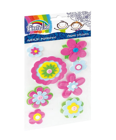 ACCESORII CREATIE HARTIE GUMATA STICKER 8 FLORI
