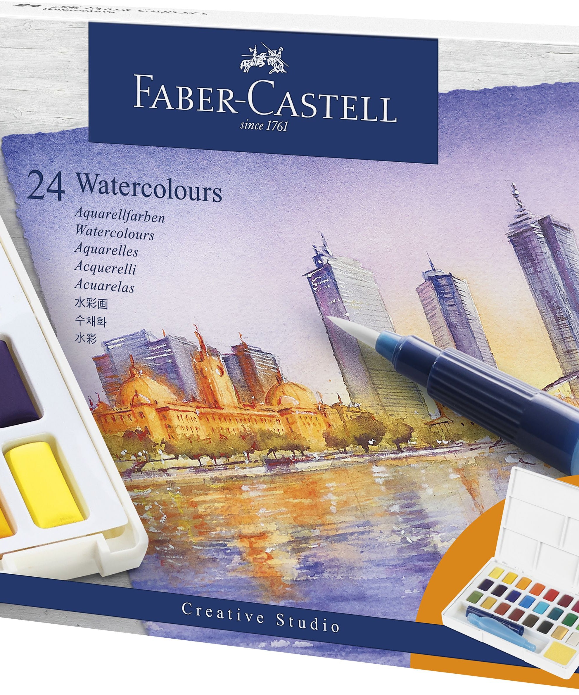 Acuarele 24 culori creative studio Faber-Castell