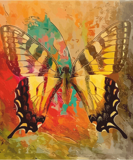 Acuarella - culori acrilice, accesorii papetarie, pensule, carioci si markere etc - Carton panzat predesenat Rosa Gallery 30x30cm Butterfly nr.3 din categoria , perfect pentru birou si organizare eficienta, alegere inspirata pentru papetarie moderna