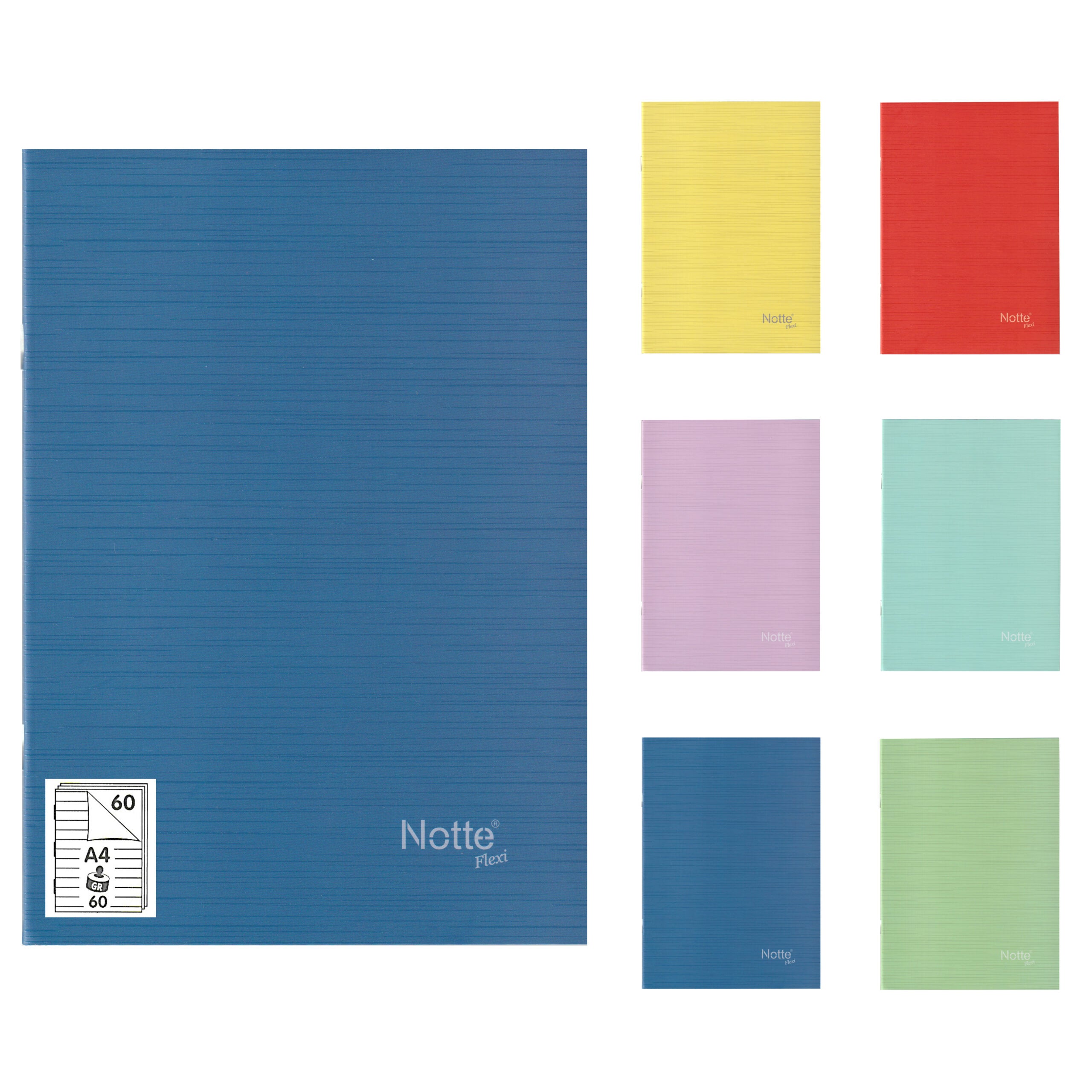 Caiet A4, 60 file, dictando, capsat, 60 g/mp, Notte School