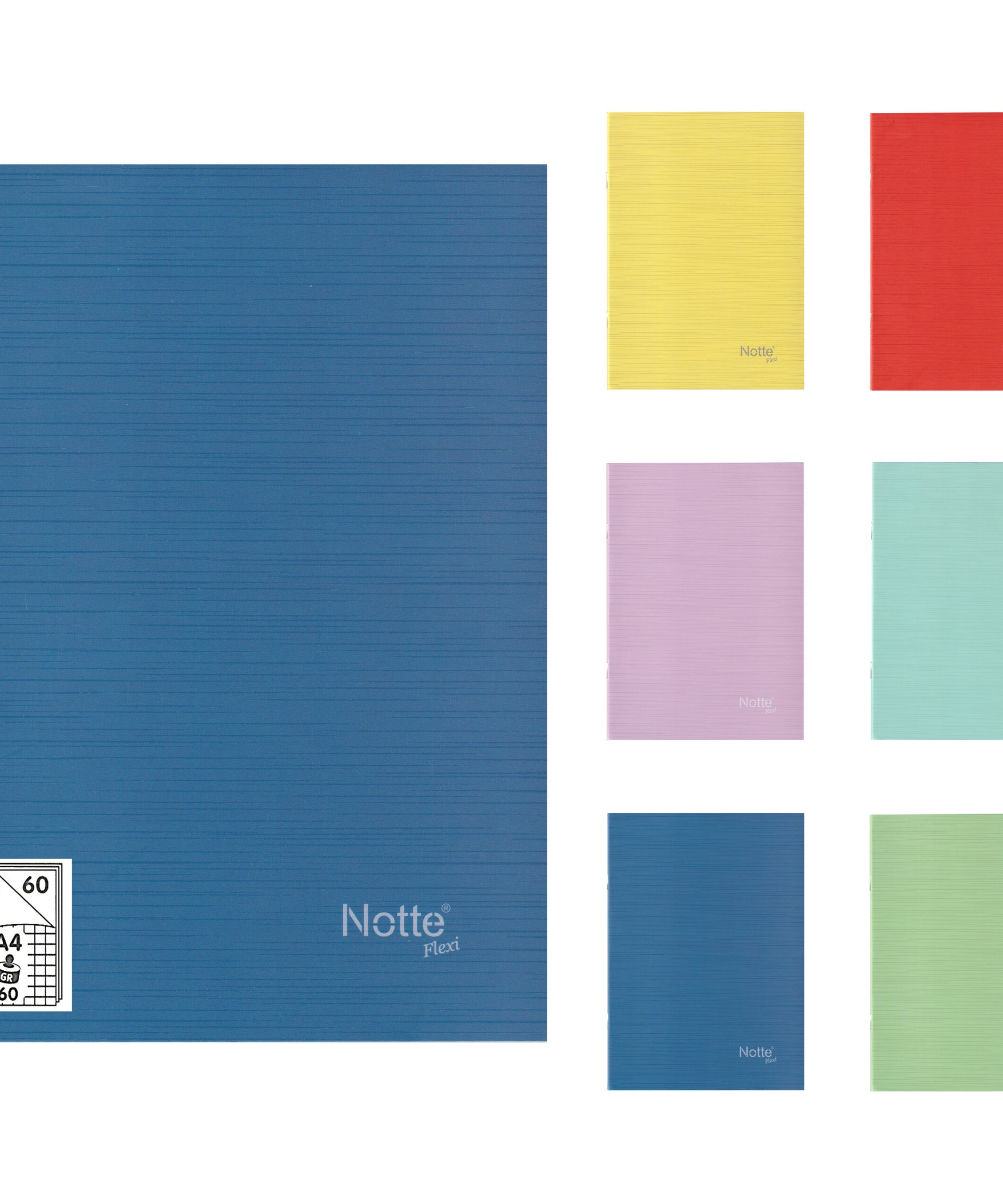 Caiet A4, 60 file, matematica, capsat, 60 g/mp, Notte School