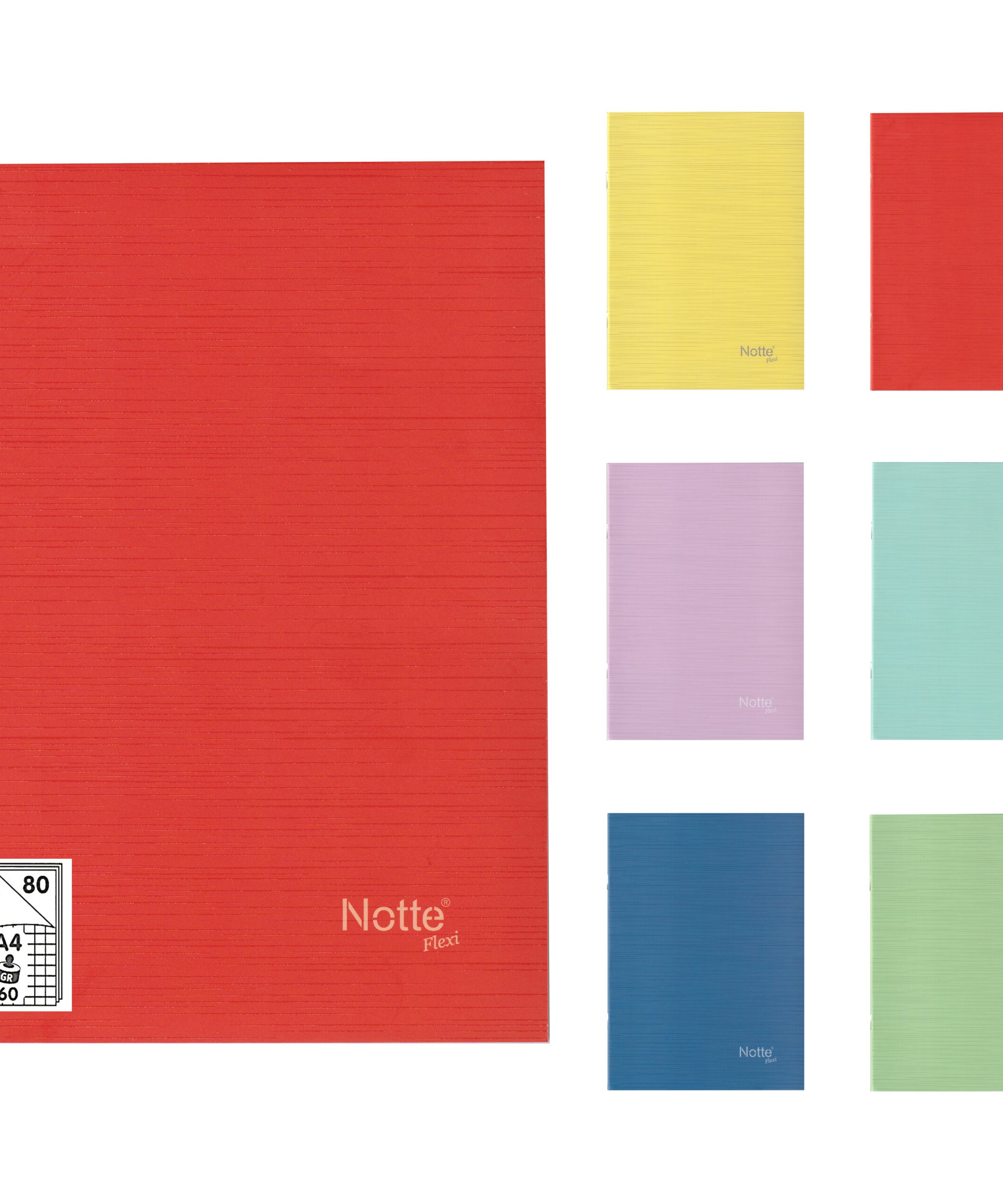 Caiet A4, 80 file, matematica, capsat, 60 g/mp, Notte School