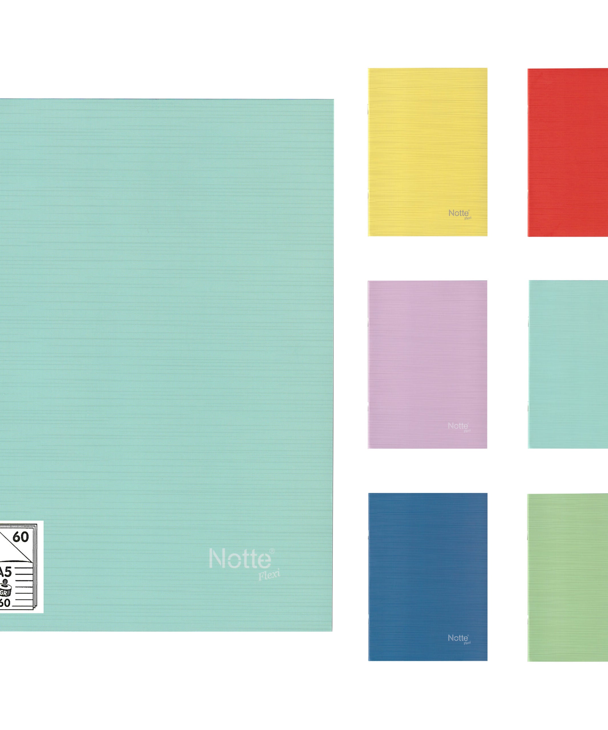 Caiet A5, 60 file, dictando, capsat, 60 g/mp, Notte School