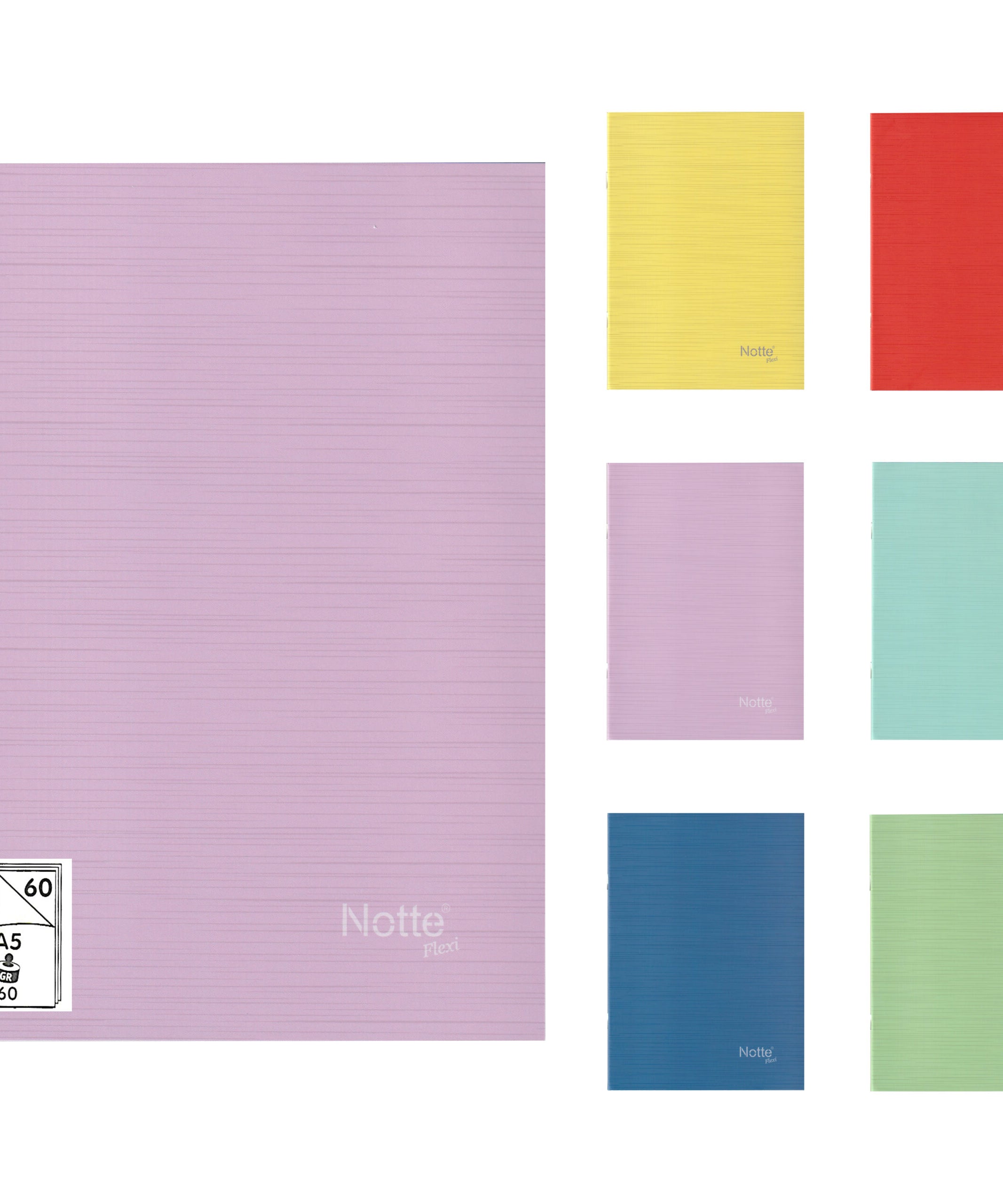 Caiet A5, 60 file, velin, capsat, 60 g/mp, Notte School
