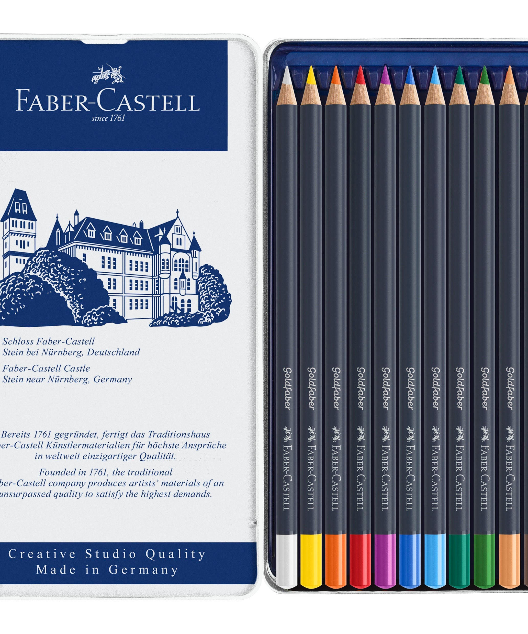 Creioane colorate set 12 culori Goldfaber Faber-Castell