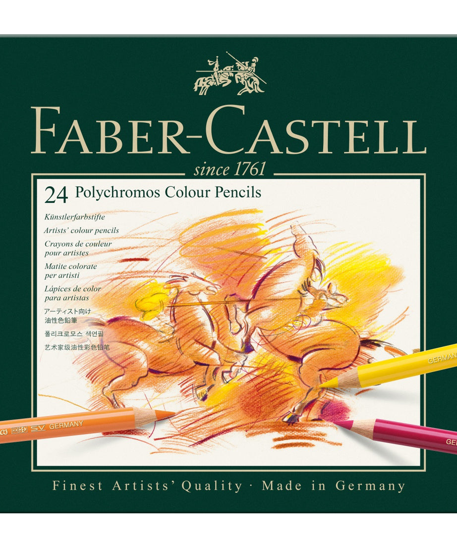 Acuarella - culori acrilice, accesorii papetarie, pensule, carioci si markere etc - Creioane colorate set 24 culori Polychromos Faber-Castell din categoria , excelent pentru proiecte artistice si craft, alegere inspirata pentru papetarie moderna