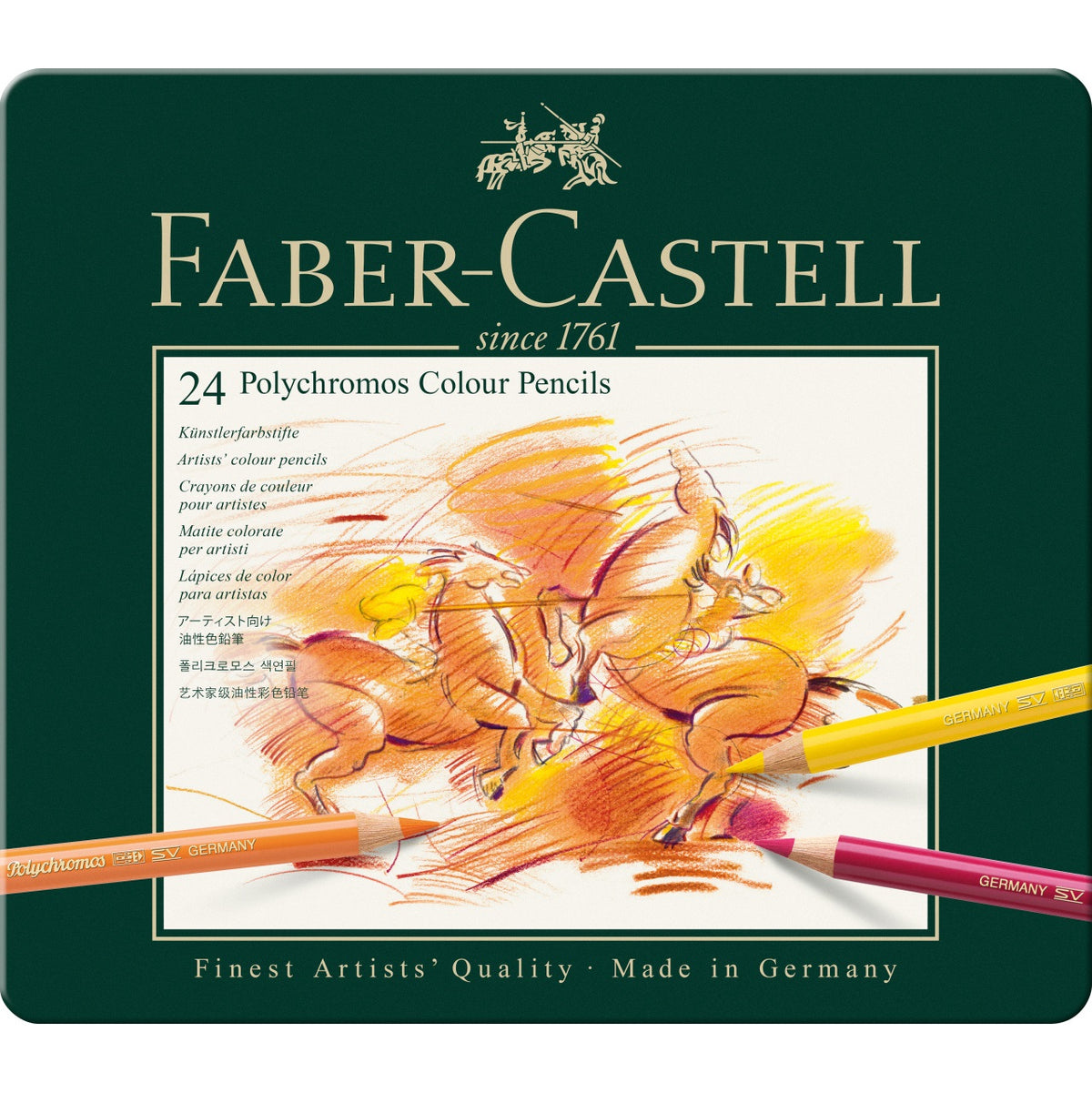 Acuarella - culori acrilice, accesorii papetarie, pensule, carioci si markere etc - Creioane colorate set 24 culori Polychromos Faber-Castell din categoria , excelent pentru proiecte artistice si craft, alegere inspirata pentru papetarie moderna