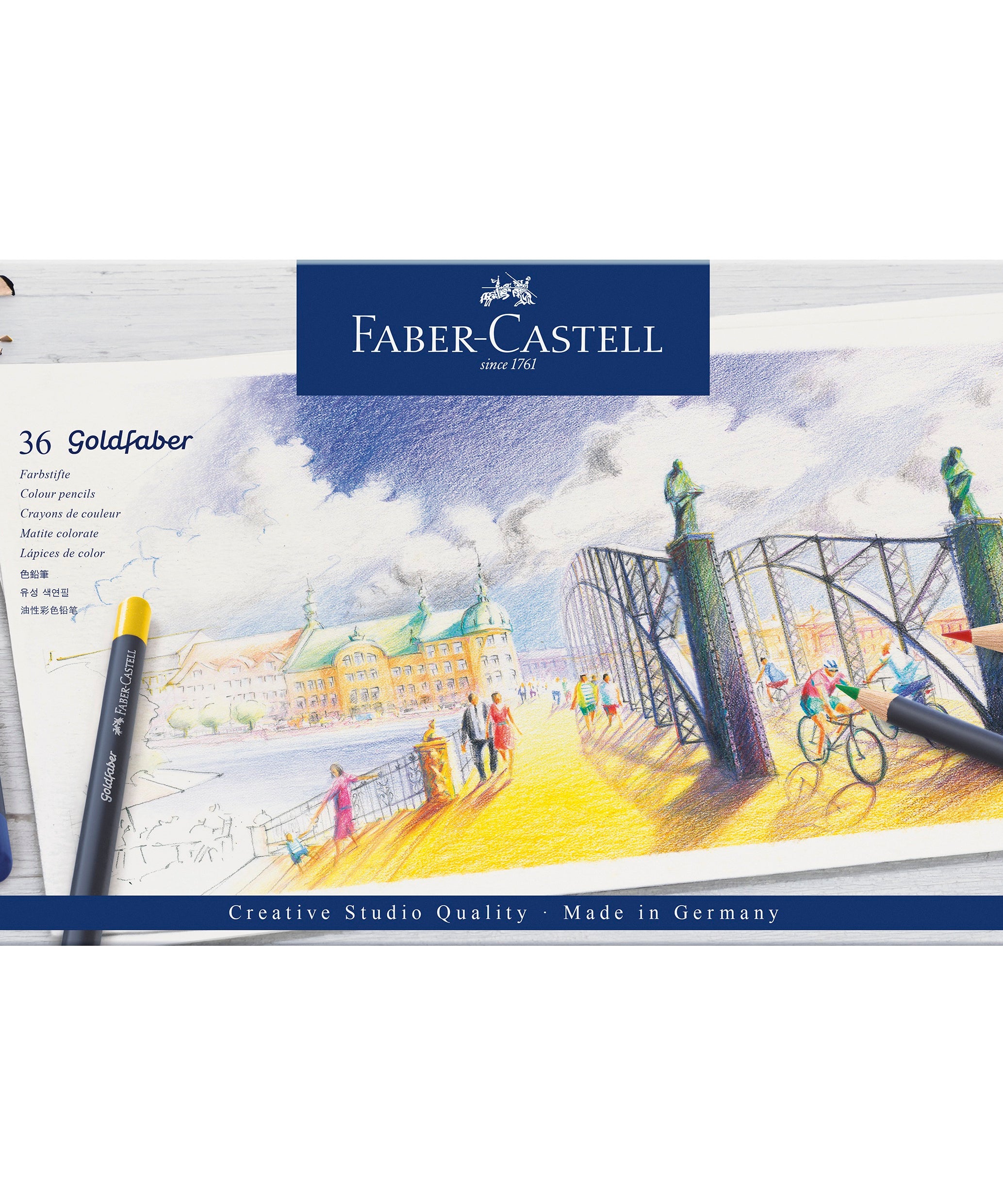 Creioane colorate set 36 culori Goldfaber Faber-Castell