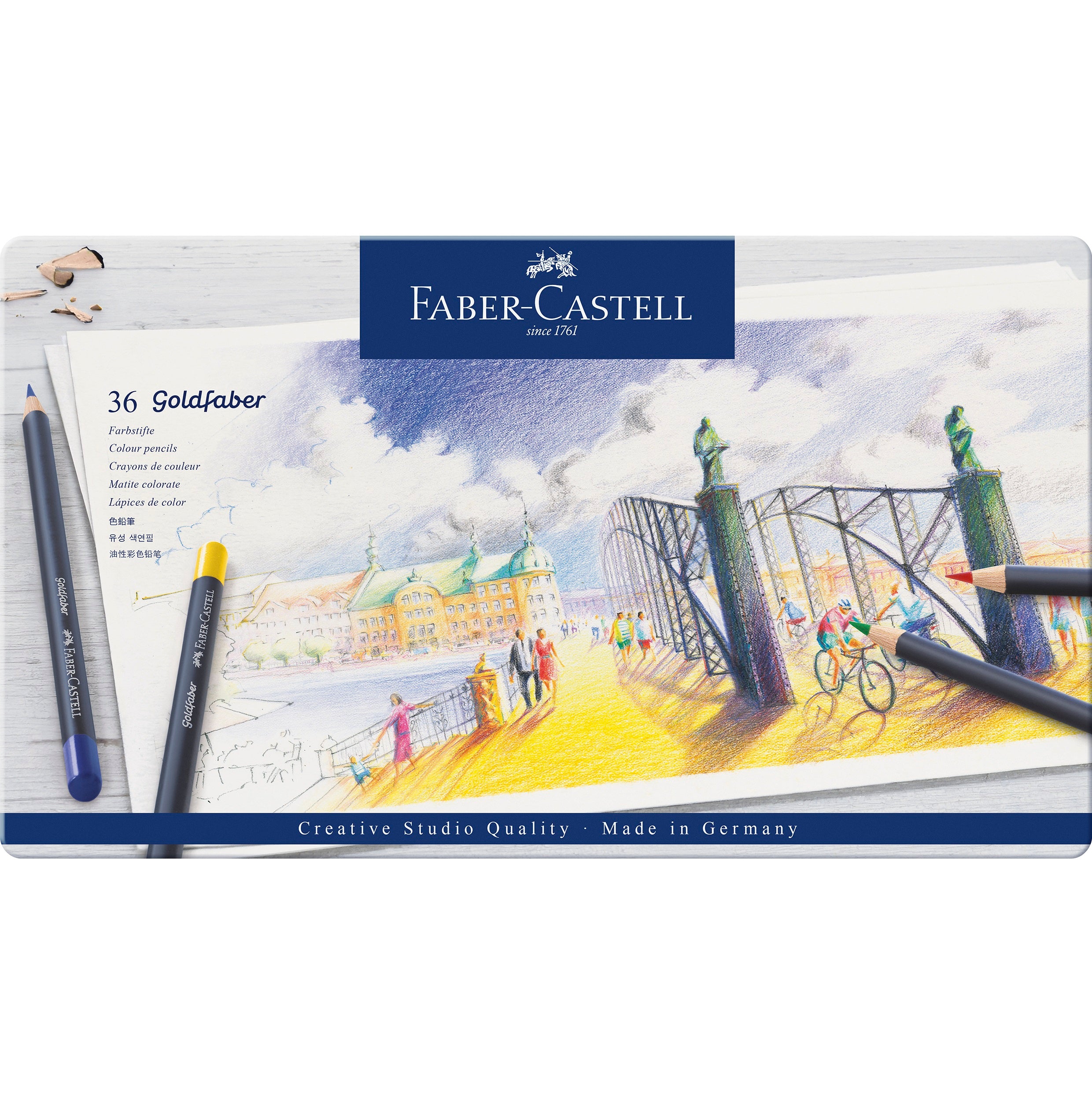 Creioane colorate set 36 culori Goldfaber Faber-Castell