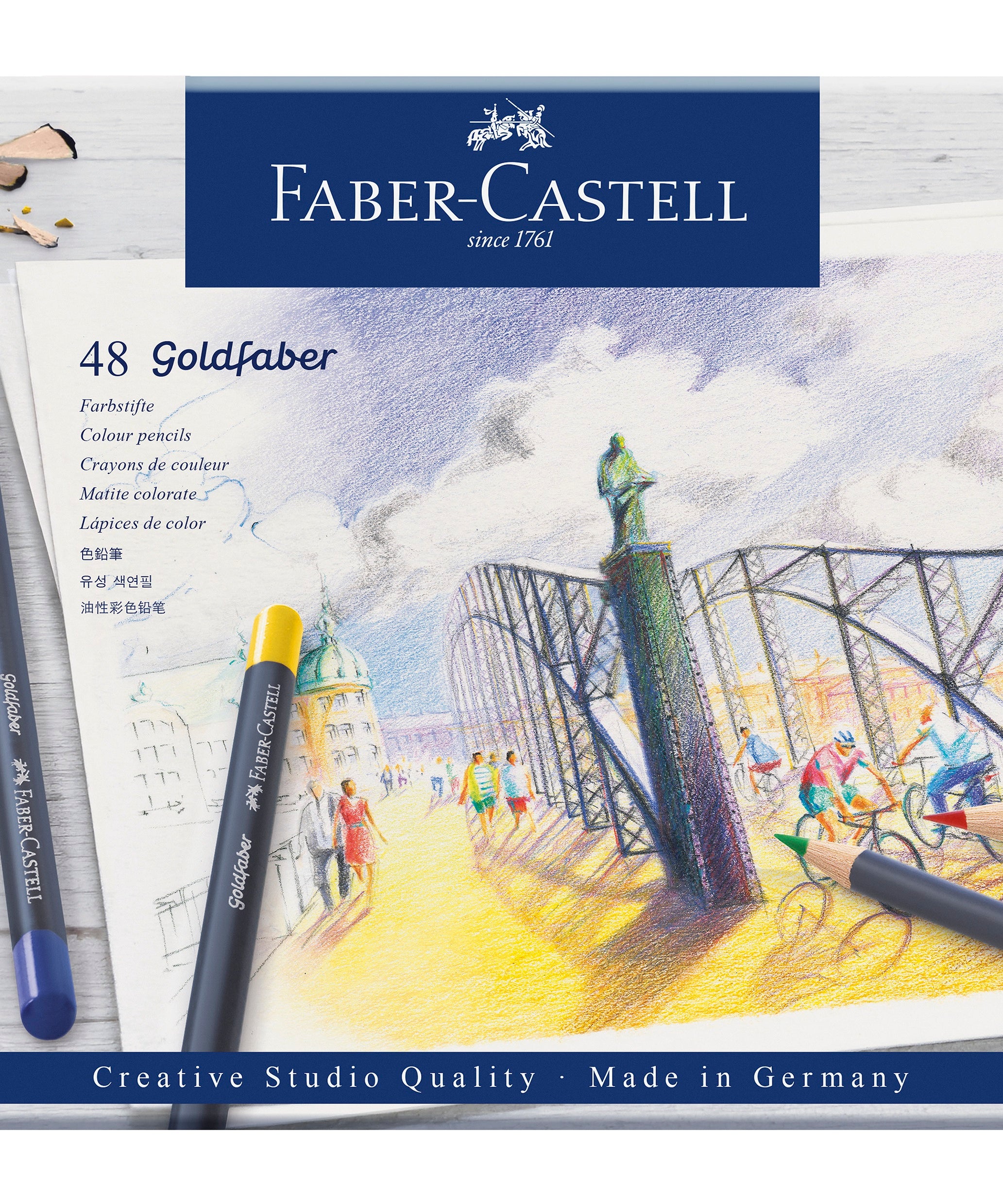 Creioane colorate set 48 culori Goldfaber Faber-Castell
