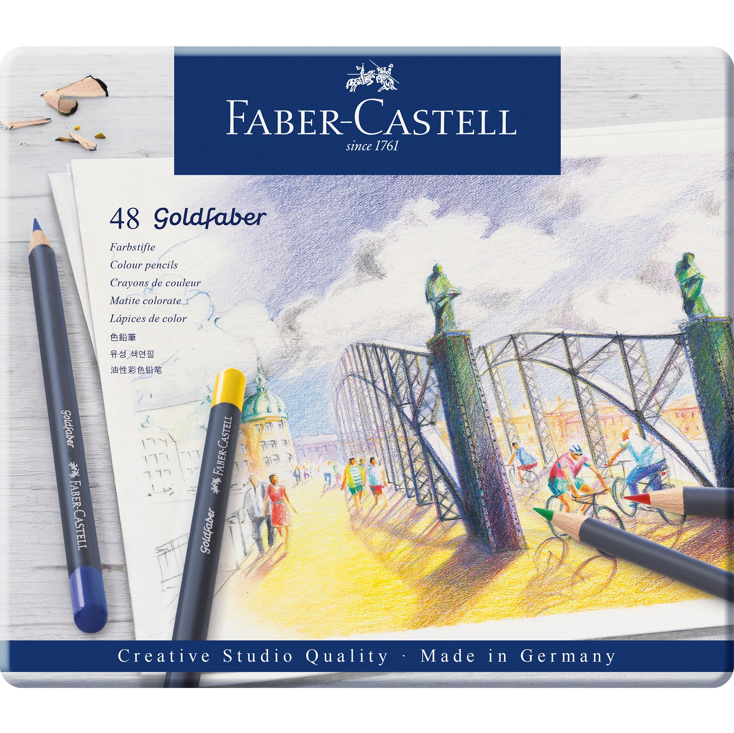 Creioane colorate set 48 culori Goldfaber Faber-Castell