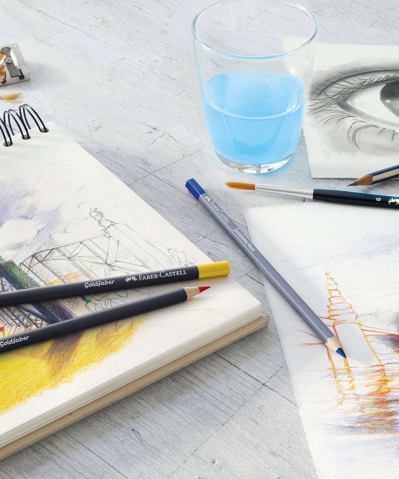 Creioane colorate set 12 culori Goldfaber Faber-Castell