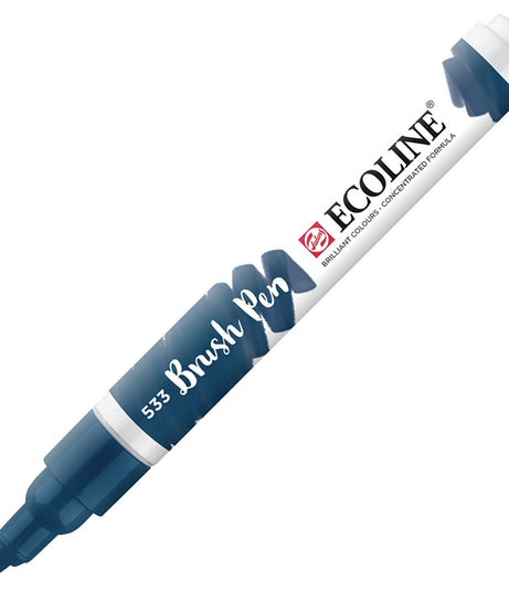 Carioci Ecoline Brush Pen - Prussian blue -  din categoria , excelent pentru proiecte artistice si craft, produs original disponibil din stoc