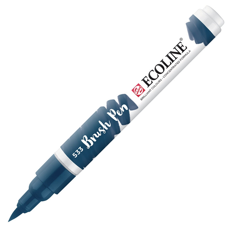 Carioci Ecoline Brush Pen - Prussian blue -  din categoria , excelent pentru proiecte artistice si craft, produs original disponibil din stoc