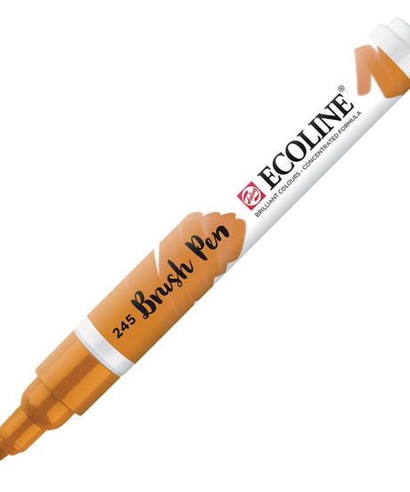 Carioci Ecoline Brush Pen - Yellow ochre -  din categoria , ideal pentru scoala si teme zilnice, produs original disponibil din stoc