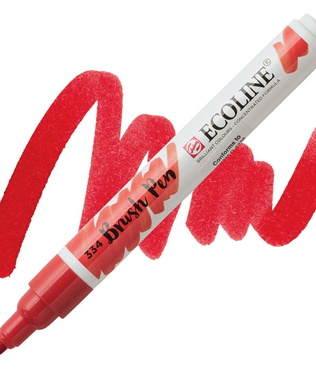 Carioci Ecoline Brush Pen - Vermilion -  din categoria , recomandat pentru desen si activitati creative, disponibil online cu livrare rapida