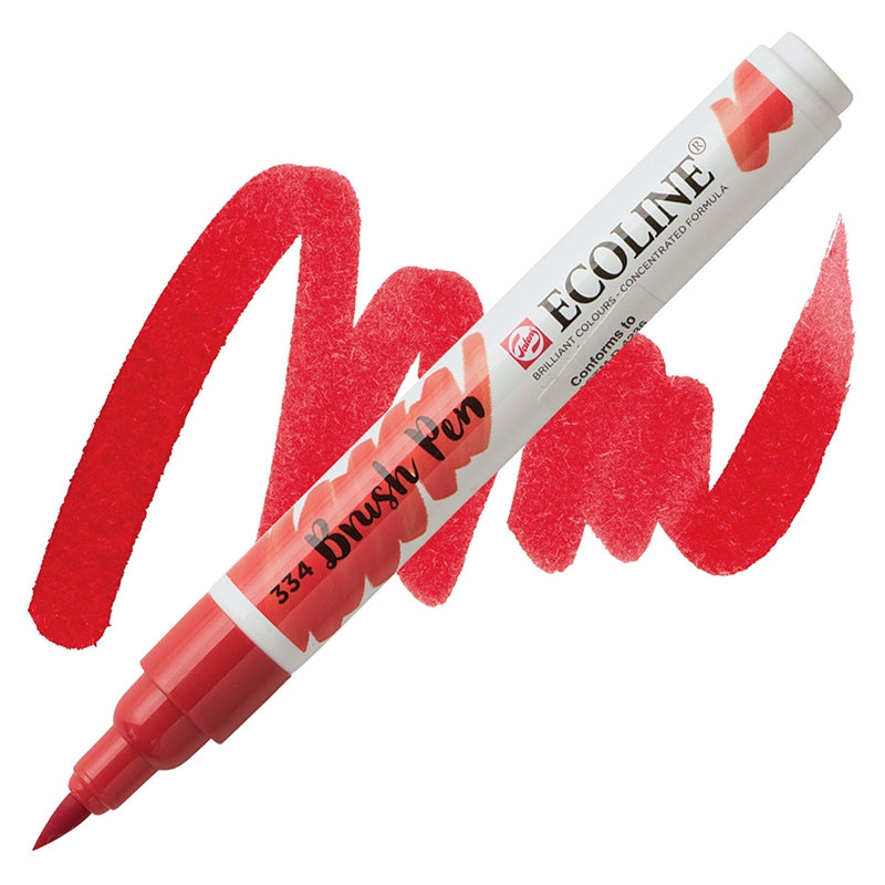 Carioci Ecoline Brush Pen - Vermilion -  din categoria , recomandat pentru desen si activitati creative, disponibil online cu livrare rapida