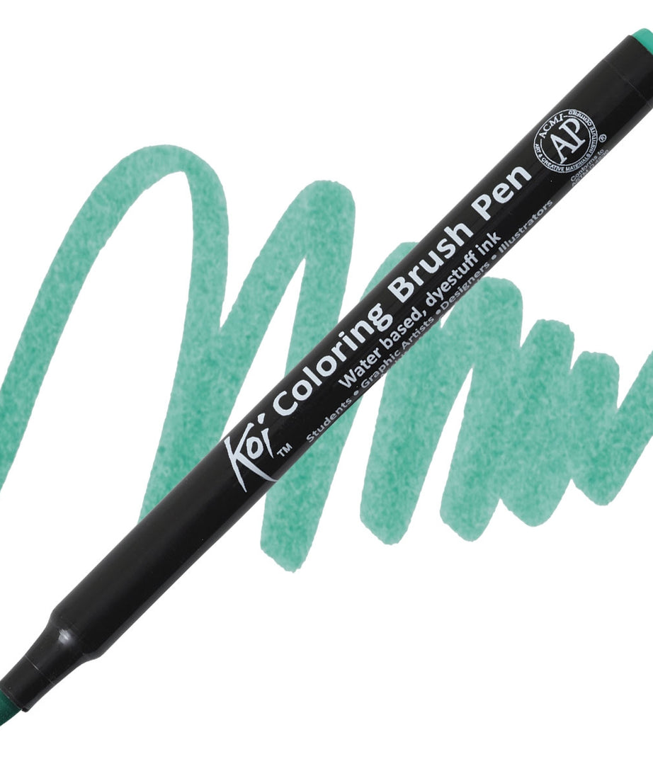 Carioci Sakura Koi Color Brush - Ice green -  din categoria , recomandat pentru desen si activitati creative, alegere inspirata pentru papetarie moderna