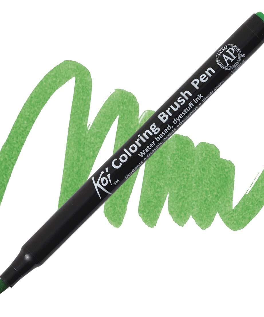 Carioci Sakura Koi Color Brush - Peacock green -  din categoria , ideal pentru scoala si teme zilnice, alegere inspirata pentru papetarie moderna