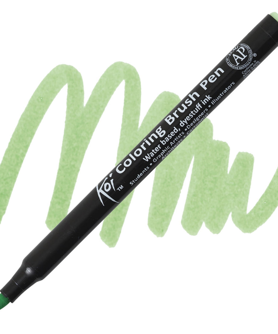 Carioci Sakura Koi Color Brush - Green -  din categoria , recomandat pentru desen si activitati creative, calitate premium pentru rezultate excelente