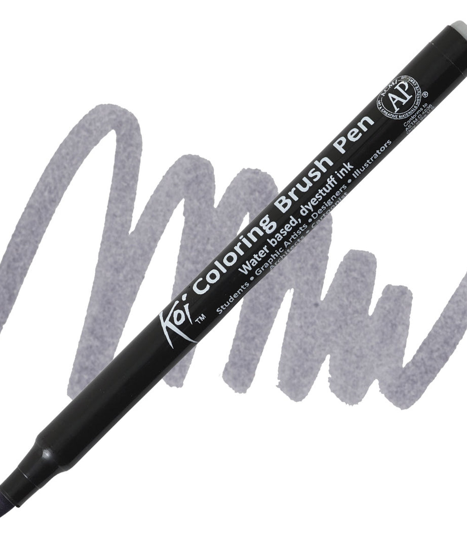 Carioci Sakura Koi Color Brush - Dark warm grey -  din categoria , excelent pentru proiecte artistice si craft, alegere inspirata pentru papetarie moderna