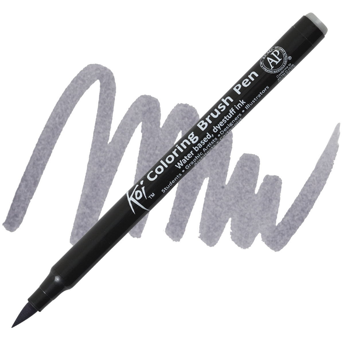 Carioci Sakura Koi Color Brush - Dark warm grey -  din categoria , excelent pentru proiecte artistice si craft, alegere inspirata pentru papetarie moderna