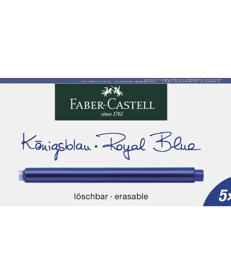Acuarella - culori acrilice, accesorii papetarie, pensule, carioci si markere etc - Rezerve Faber-Castell Mari Albastre 5 buc/cutie din categoria Office Supplies > Office Instruments > Writing & Drawing Instrument Accessories > Marker & Highlighter Ink Refills > Marker Refills, excelent pentru proiecte artistice si craft, produs original disponibil din stoc