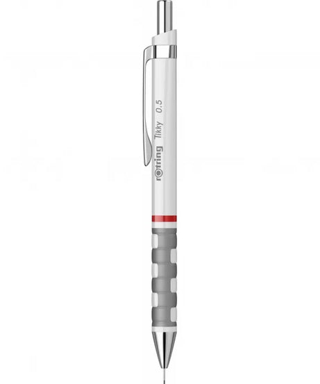 Creion mecanic Rotring Tikky 0.5 alb, portmină profesional cu design modern și nuanță albă elegantă. Ideal pentru desen tehnic, schițe, notițe și scris zilnic. Creionul Rotring oferă grip cauciucat antiderapant, mecanism fiabil și confort sporit, perfect pentru arhitecți, studenți și birou.