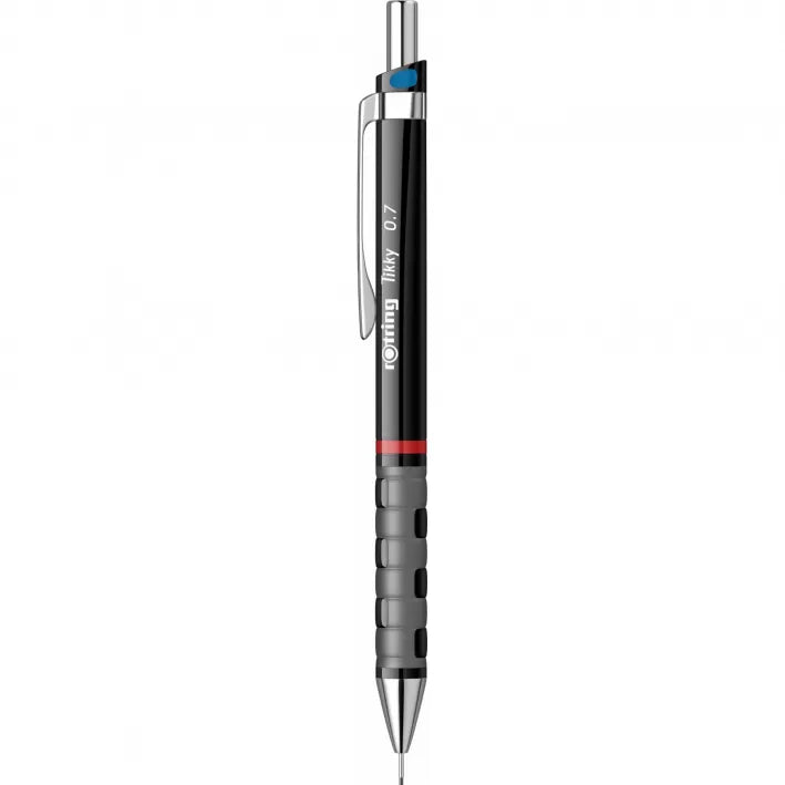 Creion mecanic Rotring Tikky 0.7 negru, instrument profesional cu corp ergonomic și grip cauciucat pentru confort maxim. Ideal pentru desen tehnic, notițe și schițe detaliate. Creionul Rotring oferă scriere precisă, mecanism rezistent și design elegant, perfect pentru birou, școală sau arhitecți.