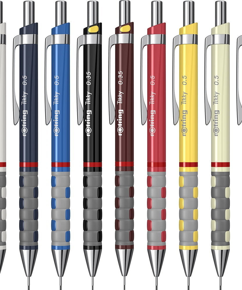 Creion mecanic Rotring Tikky III ergonomic, portmină profesional cu design german de precizie, ideal pentru desen tehnic, schițe și scris zilnic. Creionul Rotring oferă grip cauciucat antiderapant, mecanism fiabil și corp ușor, asigurând confort maxim în utilizare. Perfect pentru arhitecți, studenți, ingineri și birou.