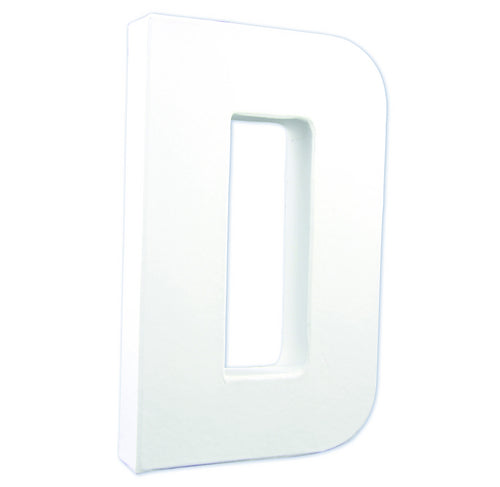 Litere 21 cm din carton presat - litera D -  din categoria , excelent pentru proiecte artistice si craft, pret avantajos in magazin online