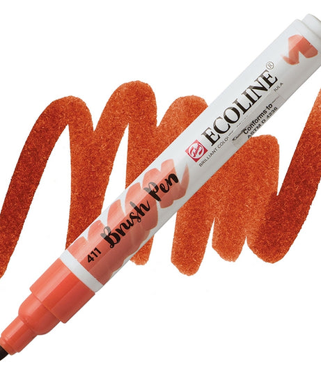 Carioci Ecoline Brush Pen - Deep ochre -  din categoria , recomandat pentru desen si activitati creative, calitate premium pentru rezultate excelente
