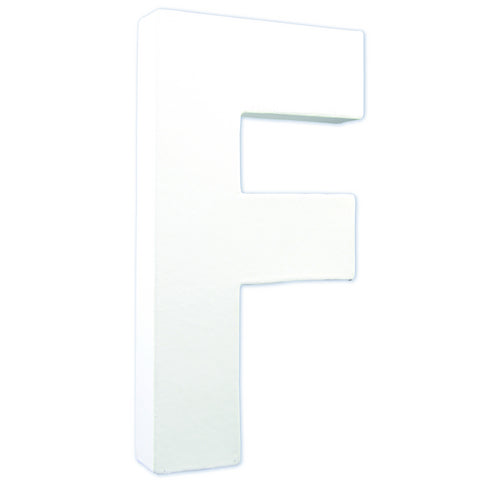 Litere 21 cm din carton presat - litera F -  din categoria , excelent pentru proiecte artistice si craft, disponibil online cu livrare rapida