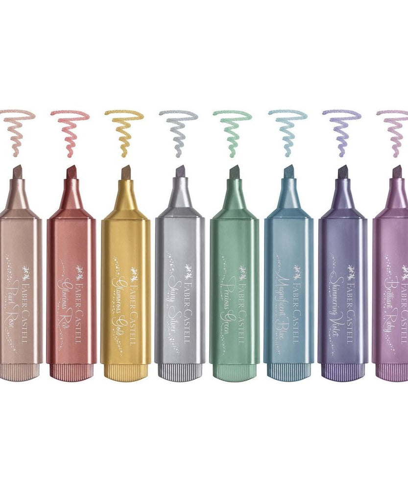 Textmarker evidentiator culori metalizate 1546 Faber-Castell