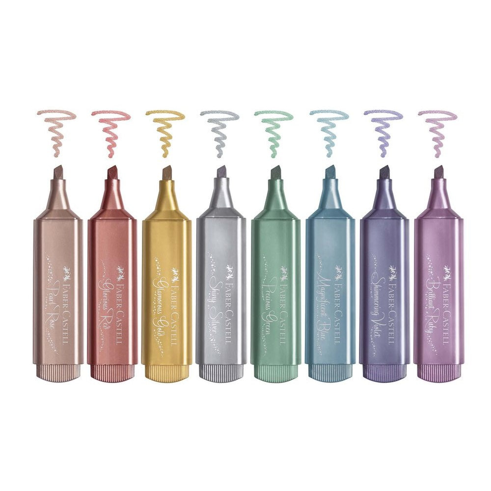 Textmarker evidentiator culori metalizate 1546 Faber-Castell