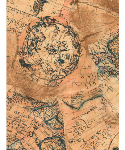 Acuarella - culori acrilice, accesorii papetarie, pensule, carioci si markere etc - Hartie decorativa Vintage world map Decopatch din categoria Arts & Entertainment > Hobbies & Creative Arts > Arts & Crafts > Art & Crafting Materials > Art & Craft Paper > Cardstock & Scrapbooking Paper > Scrapbooking Paper, perfect pentru birou si organizare eficienta, alegere inspirata pentru papetarie moderna
