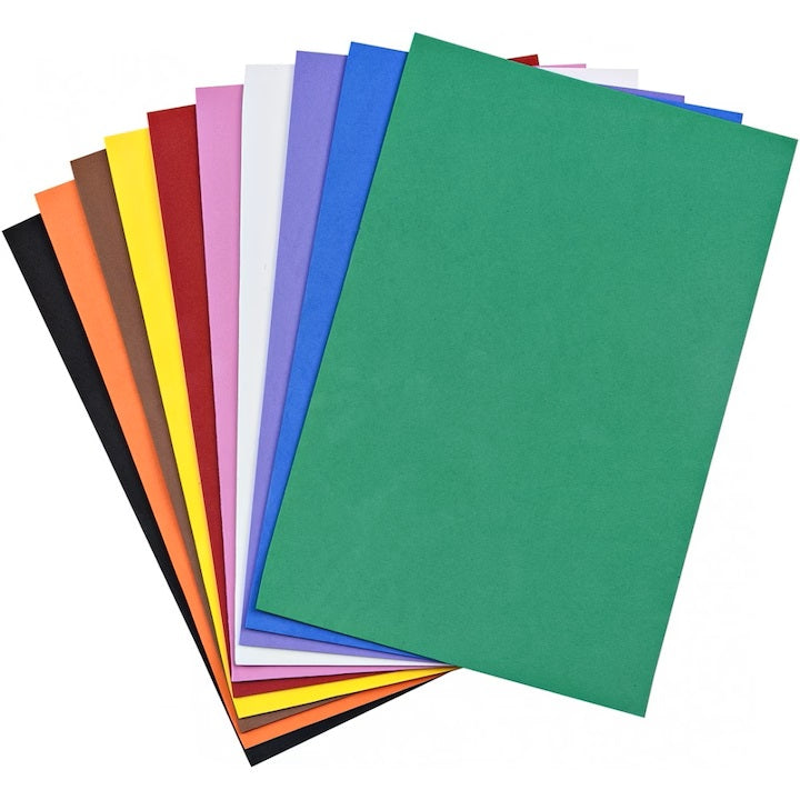 Acuarella - culori acrilice, accesorii papetarie, pensule, carioci si markere etc Alb - Foi Gumate A4 Set 16 Culori din categoria Arts & Entertainment > Hobbies & Creative Arts > Arts & Crafts > Art & Crafting Materials > Craft Shapes & Bases > Craft Foam & Styrofoam, ideal pentru scoala si teme zilnice, pret avantajos in magazin online