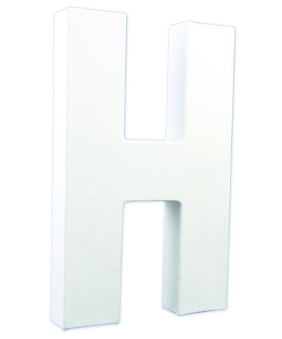 Litere 21 cm din carton presat - litera H -  din categoria , excelent pentru proiecte artistice si craft, produs original disponibil din stoc