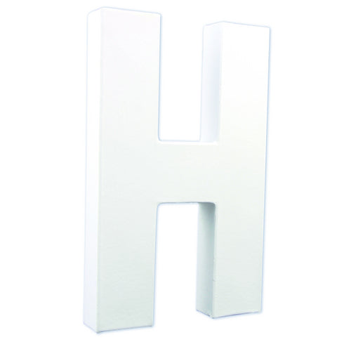Litere 21 cm din carton presat - litera H -  din categoria , excelent pentru proiecte artistice si craft, produs original disponibil din stoc
