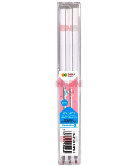 Rezerva roller cu rescriere 3 buc/set 0.5 mm albastru Adorable Pets Happy Color